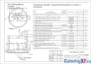 Чертеж план водопроводного колодца с счетчиком