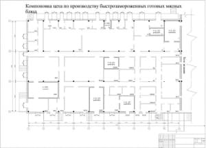 4.	План цеха по производству быстрозамороженных готовых мясных блюд
