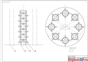 Чертеж сборочный оправка для ионного азотирования (формат А1)