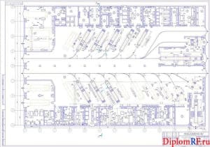 Чертеж корпус производственный после реконструкции (формат А1)