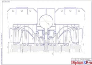 Чертеж ЦНД модернизированной турбины К-800-240 (формат А1)