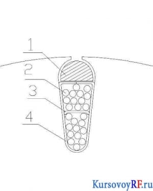 Чертёж паза 