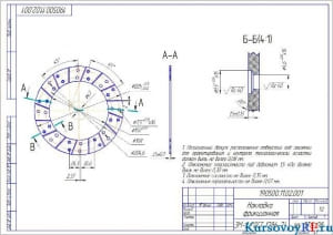 Чертеж накладки фрикционной (формат А3)
