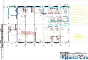 Размещение внутрицеховых газопроводов Г1 и Г2