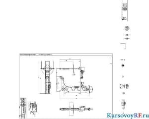 Чертеж установка для съема шкур с туш крупного рогатого скота (формат А1х2)