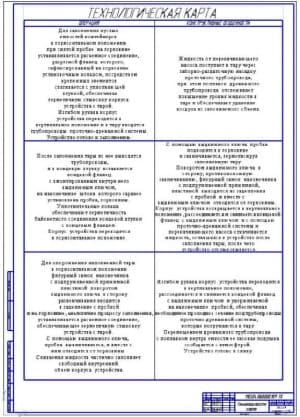 Технологическая карта (ф.А1)