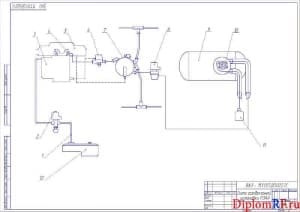 Чертёж схемы газобаллонной установки РЗАА (формат А2)