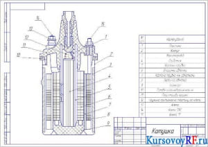 Чертеж катушки