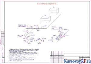 Чертеж схемы аксонометрической КЗ
