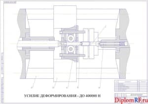 Схема горизонтального стана для холодного накатывания (формат А1)