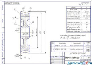 Чертеж деталь червячное колесо
