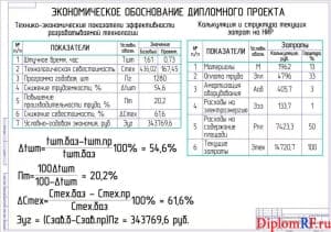 Чертёж экономического обоснования дипломного проекта (формат А1)