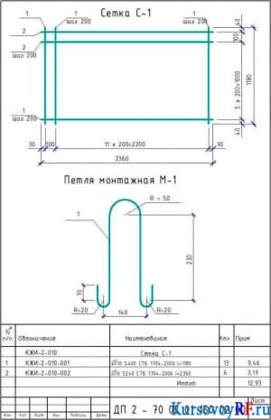 Сетка С-1, Петля монтажная М-1