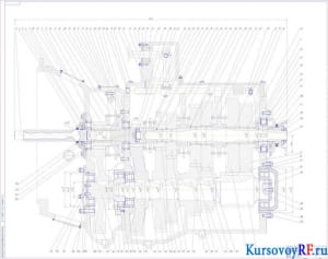 Коробка, разрез продольный