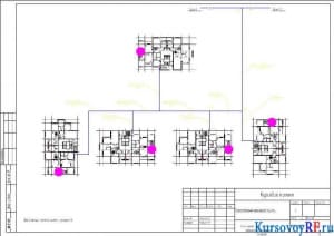  Расчетная схема газопроводе низкого давления (квартал)