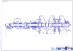 Чертеж турбины К300-240