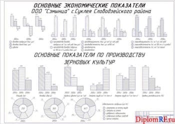 Чертёж основных экономических показатели О  (формат А1)