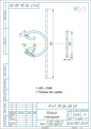 10.	Стопорное кольцо, А4