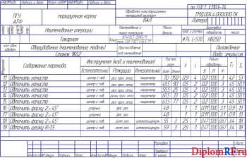 Чертёж маршрутной карты (формат 4хА4)