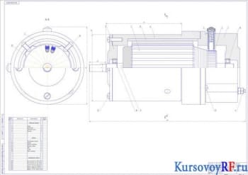 Расчет коллекторного двигателя мощностью 0,17кВт кратковременного режима работы с применением феррит бариевых постоянных магнитов
