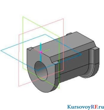 Чертеж резинки кронштейна (формат 3D)