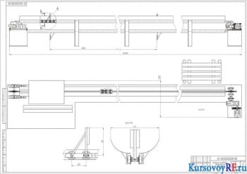 Разработка модели пластинчатого конвейера с промежуточной разгрузкой