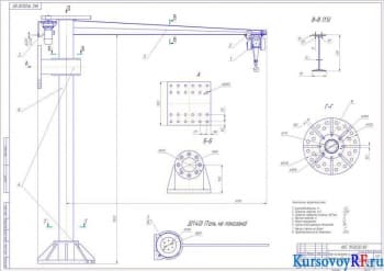 Разработка крана на колонне пристенного