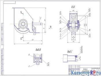 Чертеж колесо неприводное