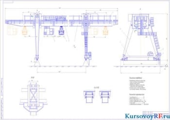 Козловой грейферный кран