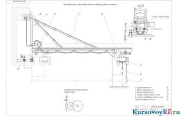 Кран консольный настенный поворотный, грузоподъемностью 1.6 тонн