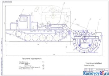 Траншейный роторный экскаватор на примере трактора ТТ-4