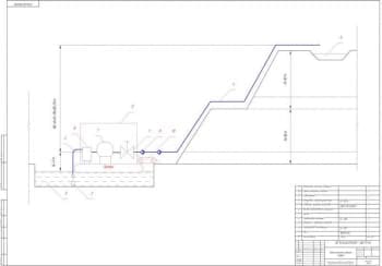 Чертёж схемы насосной станции «Новая» (формат А1)