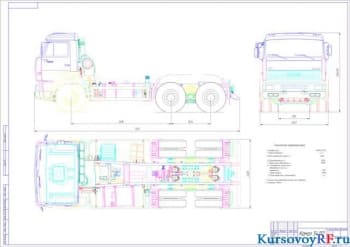 Чертеж КАМАЗа 54112 
