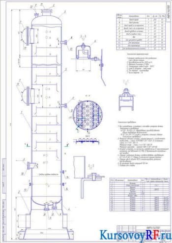 Курсовой расчет ректификационной установки по разделению бинарной смеси