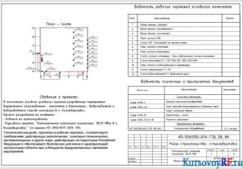 Чертеж общих данных (начало) отопительной котельной мощностью 58,15 МВт
