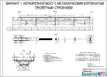 Проектирование вариантов металлического моста