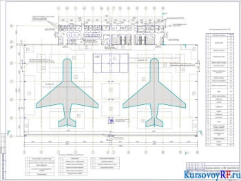 Курсовое проектирование комплекса ангарного типа на два самолето-места