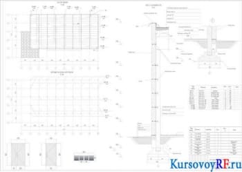 Чертеж плиты пок., инженерный план колон т ферм