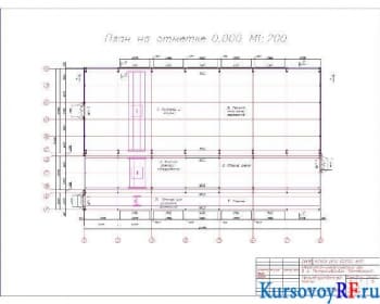 Чертеж план на отметке 0.000