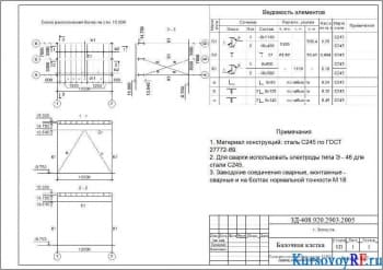 Конструирование и расчет главных конструкций балочной площадки