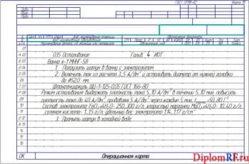 Чертёж операционной карты (формат 7А4)
