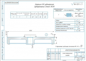 17.	Карта операции 035 Зубонарезная, А3