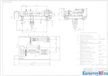 Расчетное проектирование и разработка чертежей мостового крана
