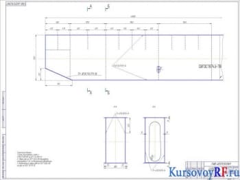 Чертеж  главная балка мостового крана грузоподъемностью Q=25тонн