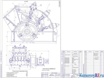 Конструкция дробилки однороторной мелкого и среднего дробления