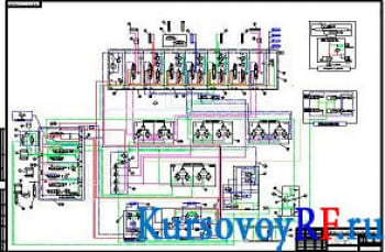 Чертеж гидросхемы экскаватора Caterpillar М318D 