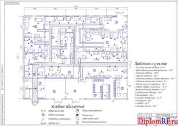 Планировка корпуса по ремонту грузовых автомобилей и тракторов (А1)