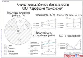 Чертеж анализа хозяйственной деятельности агрофирмы (формат А1)