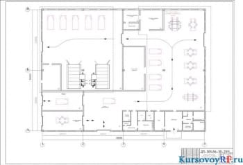 Чертеж планировки производственно-административного корпуса
