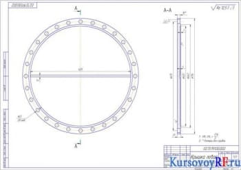 Чертеж детали крышка левая